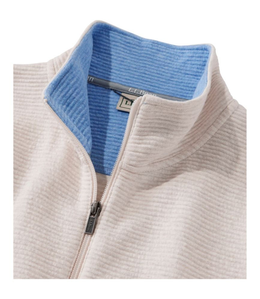 Men's Lakewashed Double-Knit Full-Zip Shirt, Classic Navy Heather, small image number 6