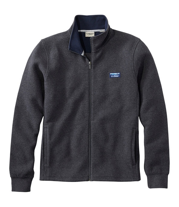 Lakewashed Double-Knit Full-Zip Jacket, Dark Charcoal Heather, large image number 0
