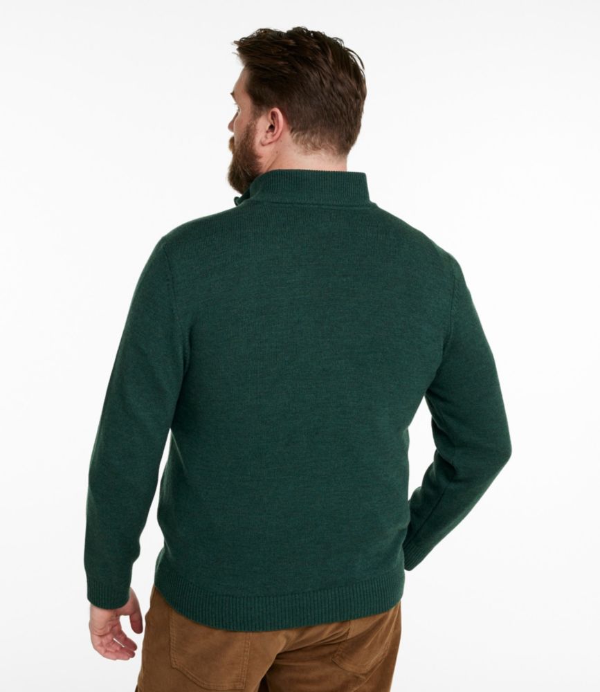 Men's Essential Merino Sweaters, Quarter-Zip, Pine Green Heather, small image number 5