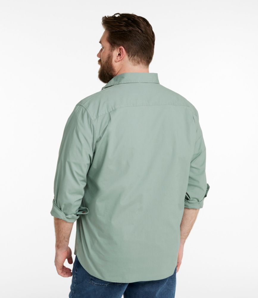 Men's Riverton Ripstop Shirt, Long-Sleeve, Traditional Untucked Fit, Delta Blue, small image number 5