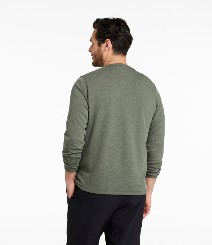 Men's Mountainside Micro Waffle Henley, Thyme, small image number 3