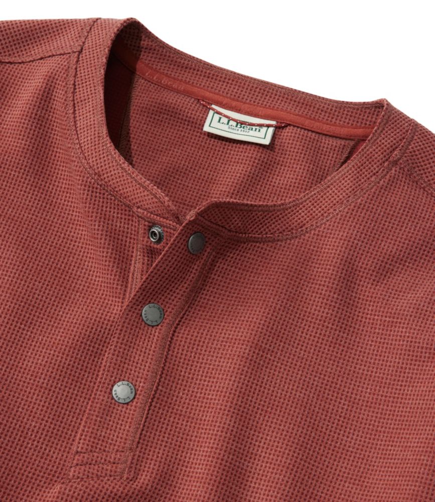 Men's Mountainside Micro Waffle Henley, Thyme, small image number 6