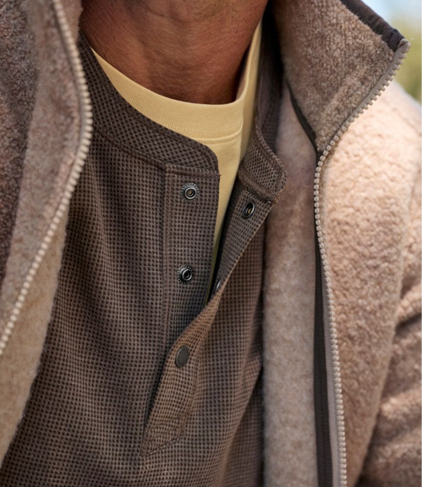 Men's Mountainside Micro Waffle Henley, Thyme, small image number 8