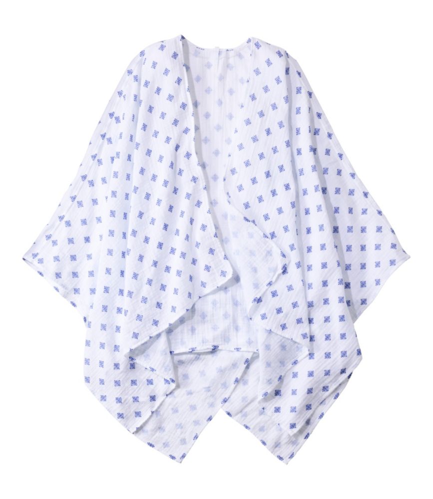 Women's Cloud Gauze Wrap, Print, French Blue Medallion, small image number 1