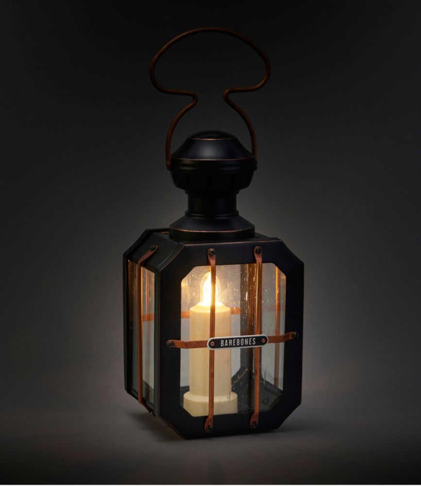 Barebones Box Lantern with Flameless Candle Set