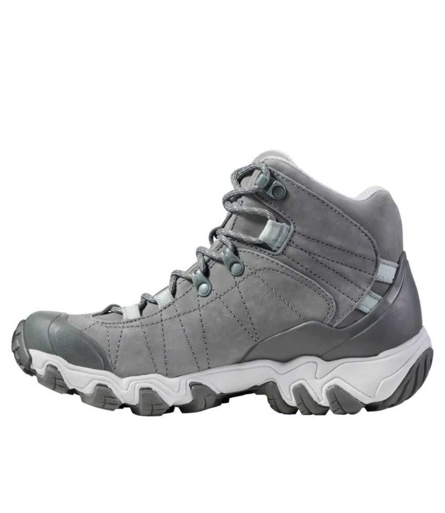Women's Oboz Bridger Mid B-Dry Hiking Boots, Hazy Gray, small image number 2
