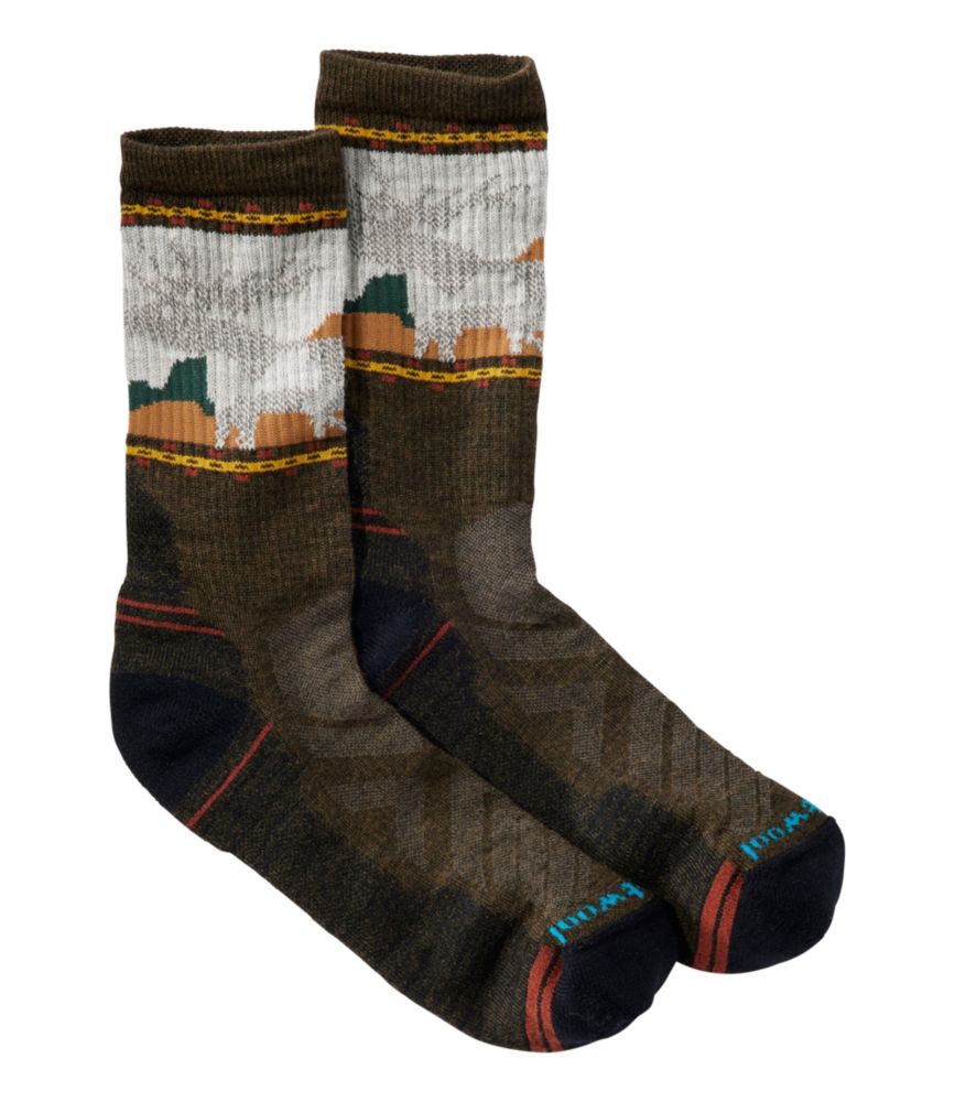 Men's Smartwool Hike Light Cushion Mountain Moose Crew Sock