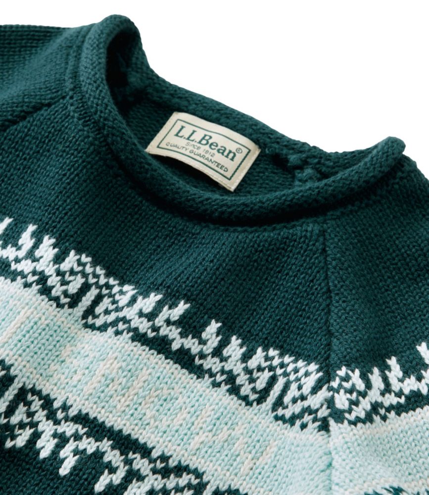 Infants' Cotton Rollneck Sweater, Classic Navy Polar Fairisle, small image number 5