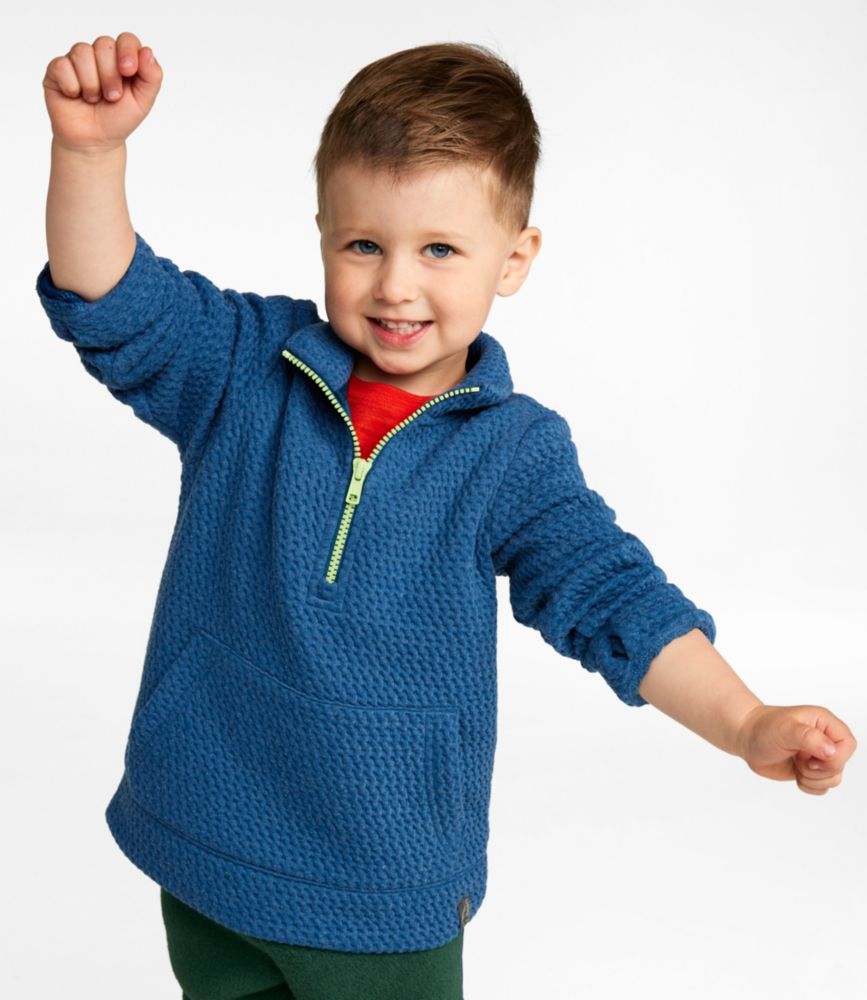 Toddlers' Ridgeknit Pullover, Quarter-Zip, Antique Green, small image number 2