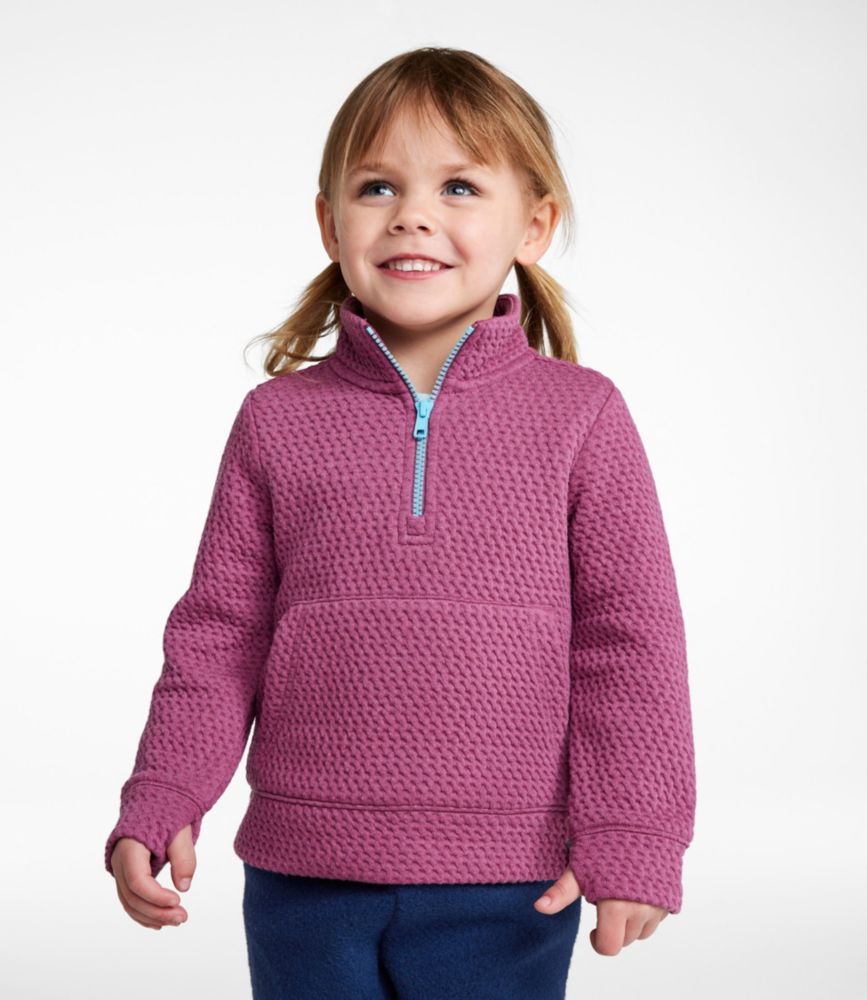 Toddlers' Ridgeknit Pullover, Quarter-Zip, Antique Green, small image number 3