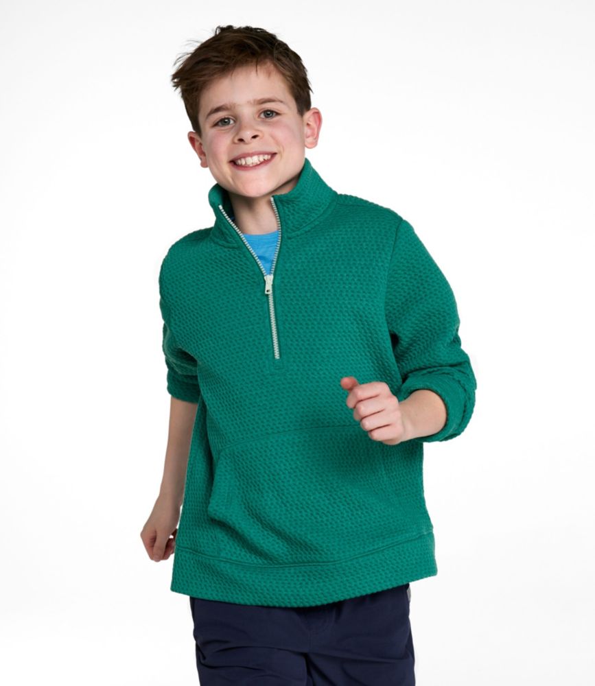 Kids' Ridgeknit Pullover, Quarter-Zip