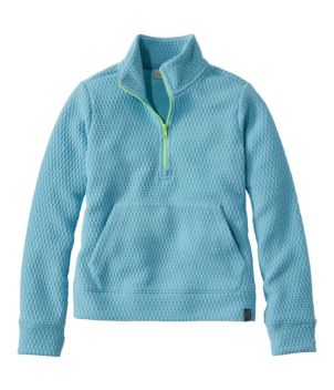Kids' Ridgeknit Pullover, Quarter-Zip, New