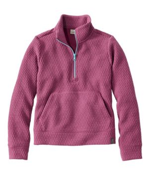 Kids' Ridgeknit Pullover, Quarter-Zip, New