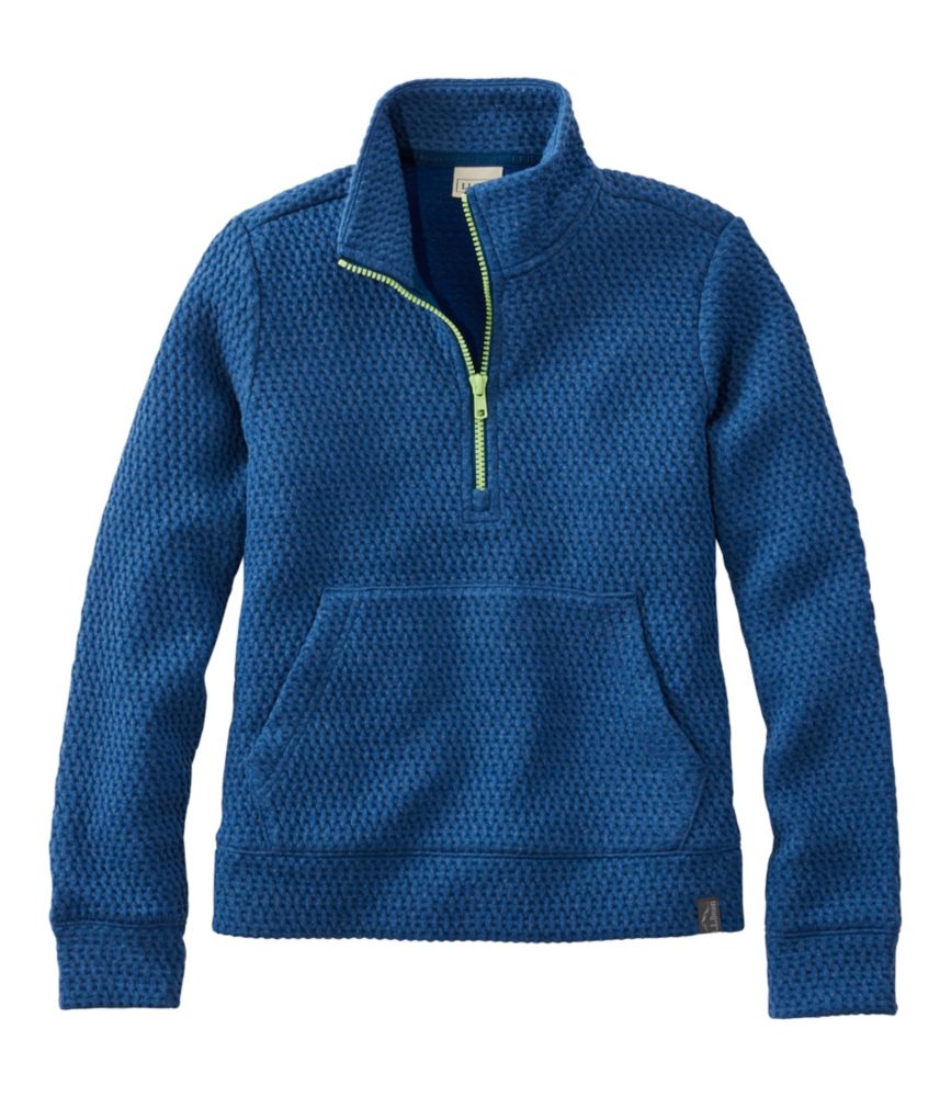 Kids' Ridgeknit Pullover, Glow-in-the-Dark Quarter-Zip