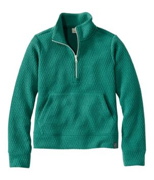 Kids' Ridgeknit Pullover, Quarter-Zip, New