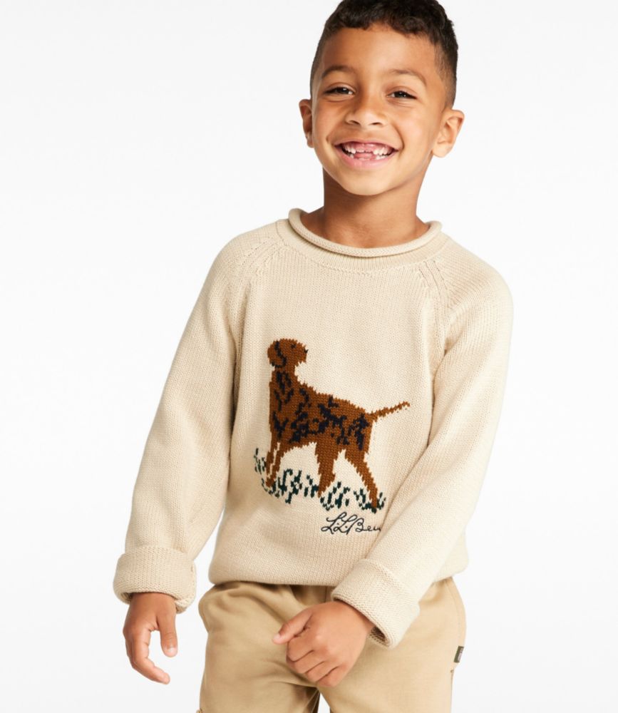 Kids' Cotton Rollneck Sweater, Classic Navy Polar Fairisle, small image number 2