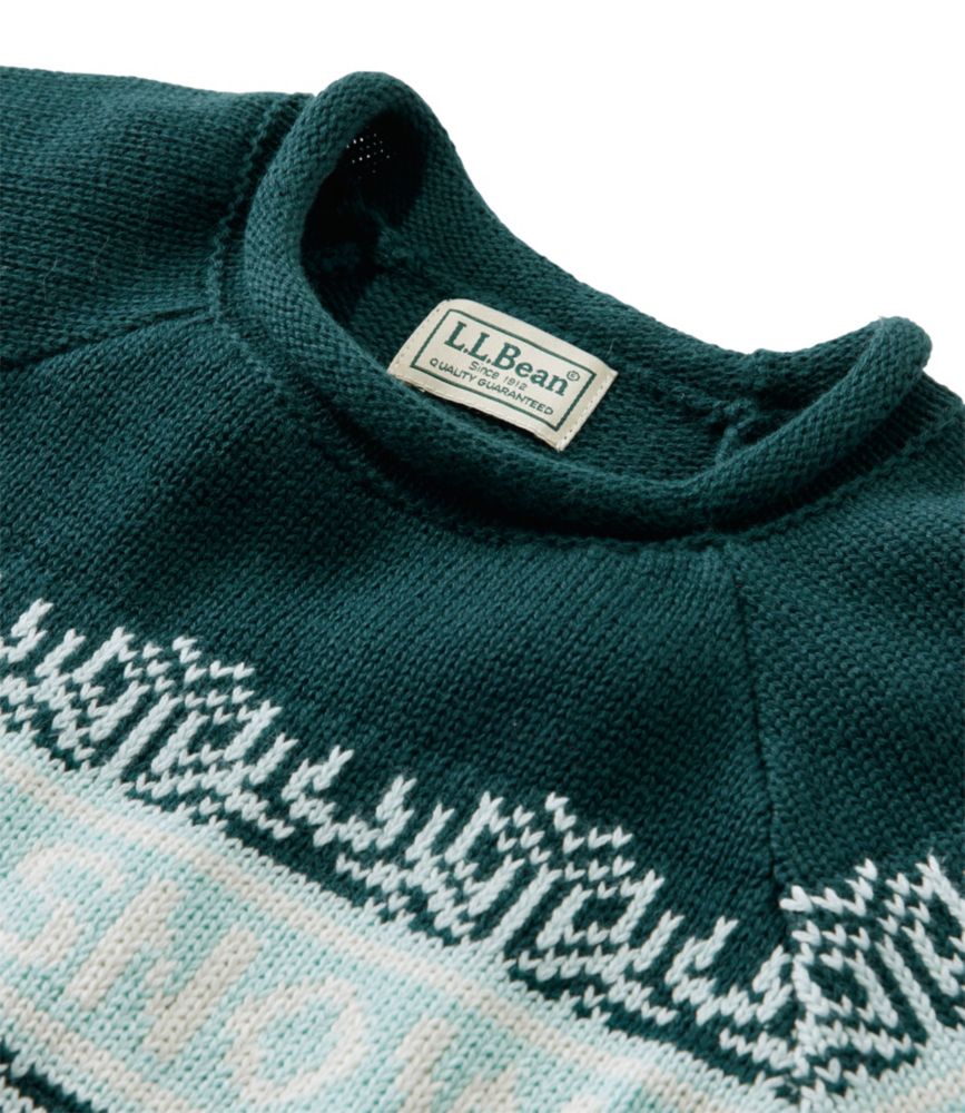 Kids' Cotton Rollneck Sweater, Classic Navy Polar Fairisle, small image number 5
