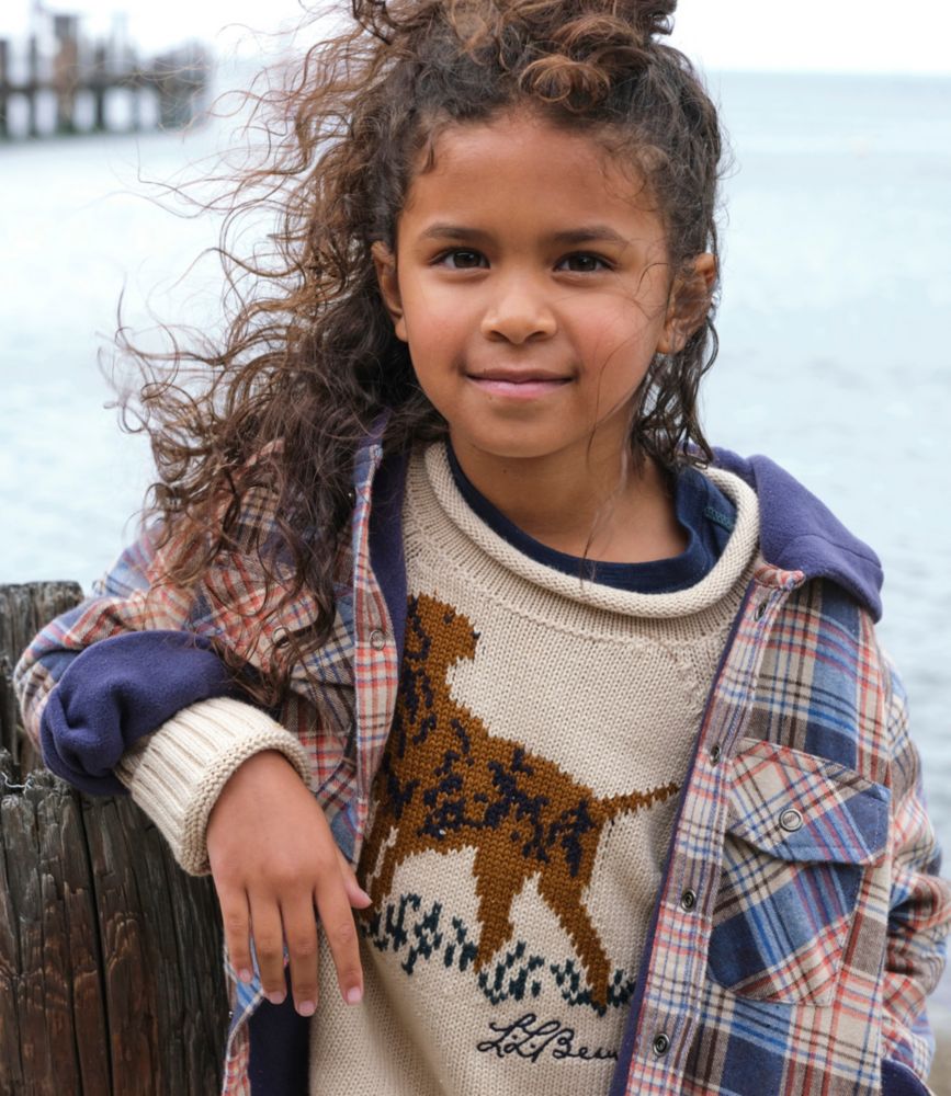 Kids' Cotton Rollneck Sweater, Oatmeal Dog, small image number 8