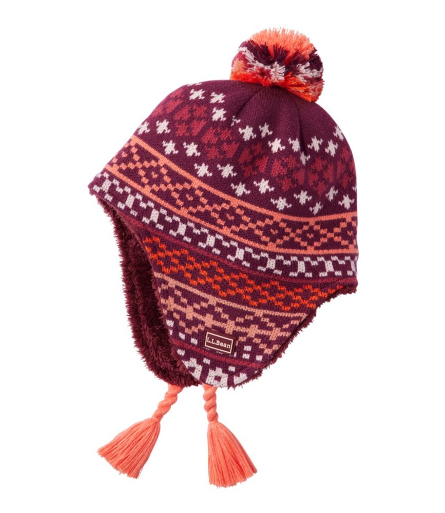 Toddlers' Frosty Day Earflap Hat, Deep Glacier Blue Let It Snow, small image number 2