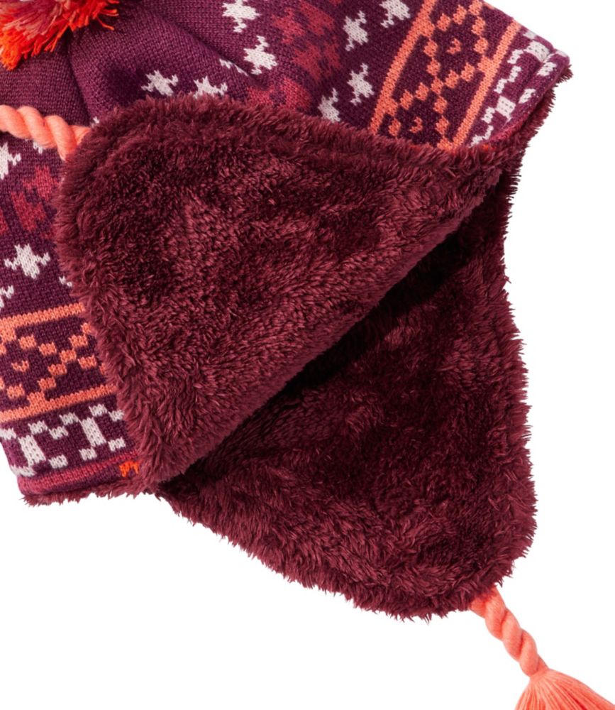 Toddlers' Frosty Day Earflap Hat, Deep Glacier Blue Bear, small image number 4