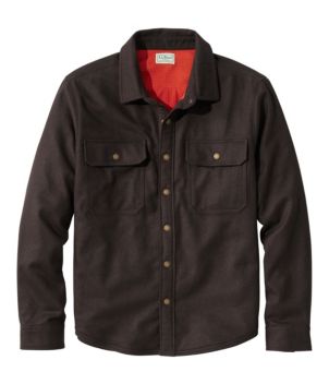 Men's Maine Guide Lightweight Lined Wool Field Shirt, New