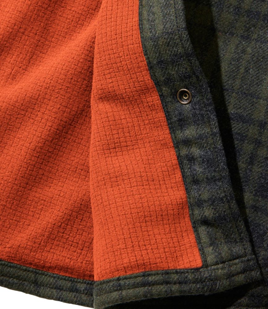 Men's Maine Guide Lightweight Lined Wool Field Shirt, Plaid