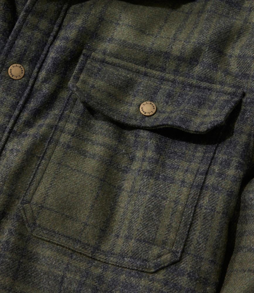 Men's Maine Guide Lightweight Lined Wool Field Shirt, Plaid