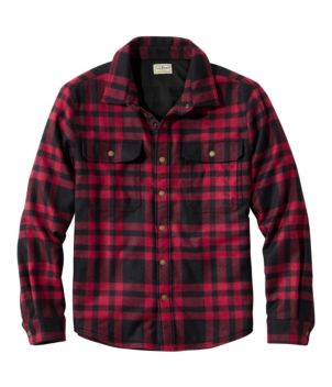 Men's Maine Guide Lightweight Lined Wool Field Shirt, Plaid, New