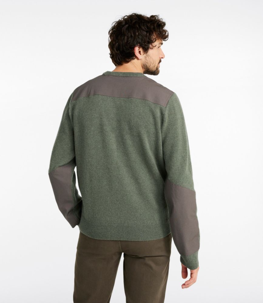 Men's Maine Guide Lightweight Lambswool Sweater, Gray Heather, small image number 3
