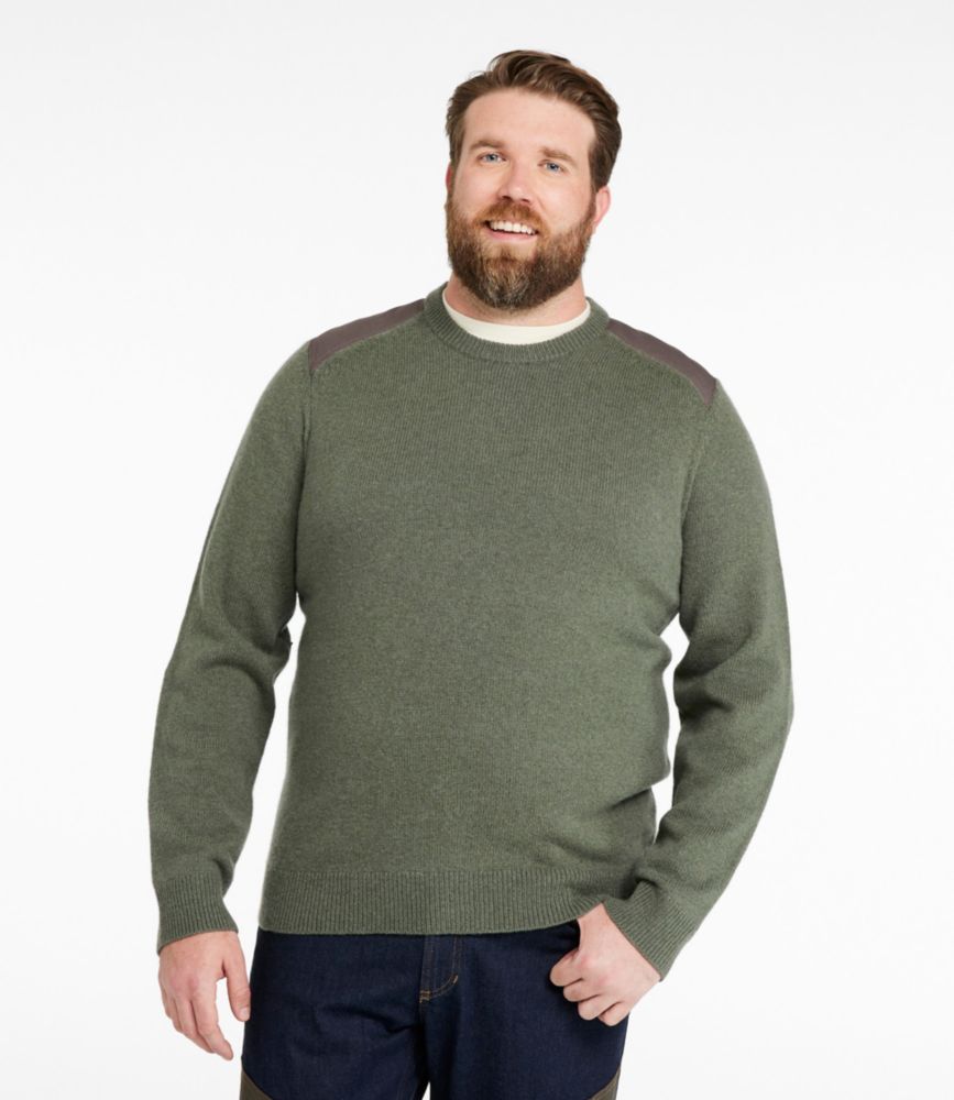Men's Maine Guide Lightweight Lambswool Sweater, Gray Heather, small image number 4