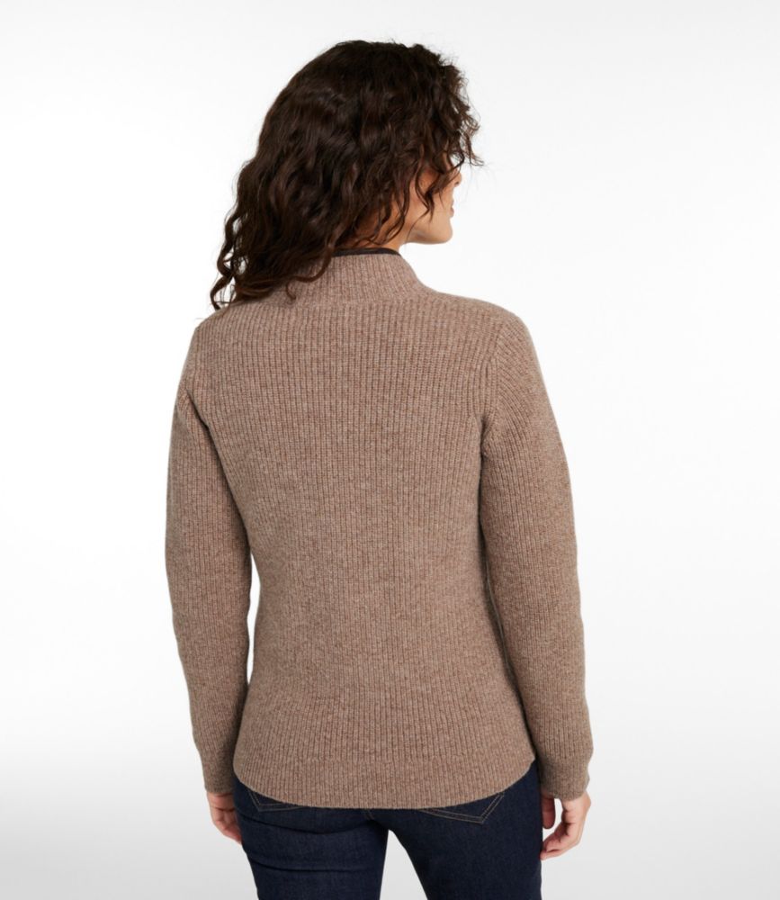 Women's Waterfowl Sweater, Full-Zip, Forest Shadow Heather, small image number 3