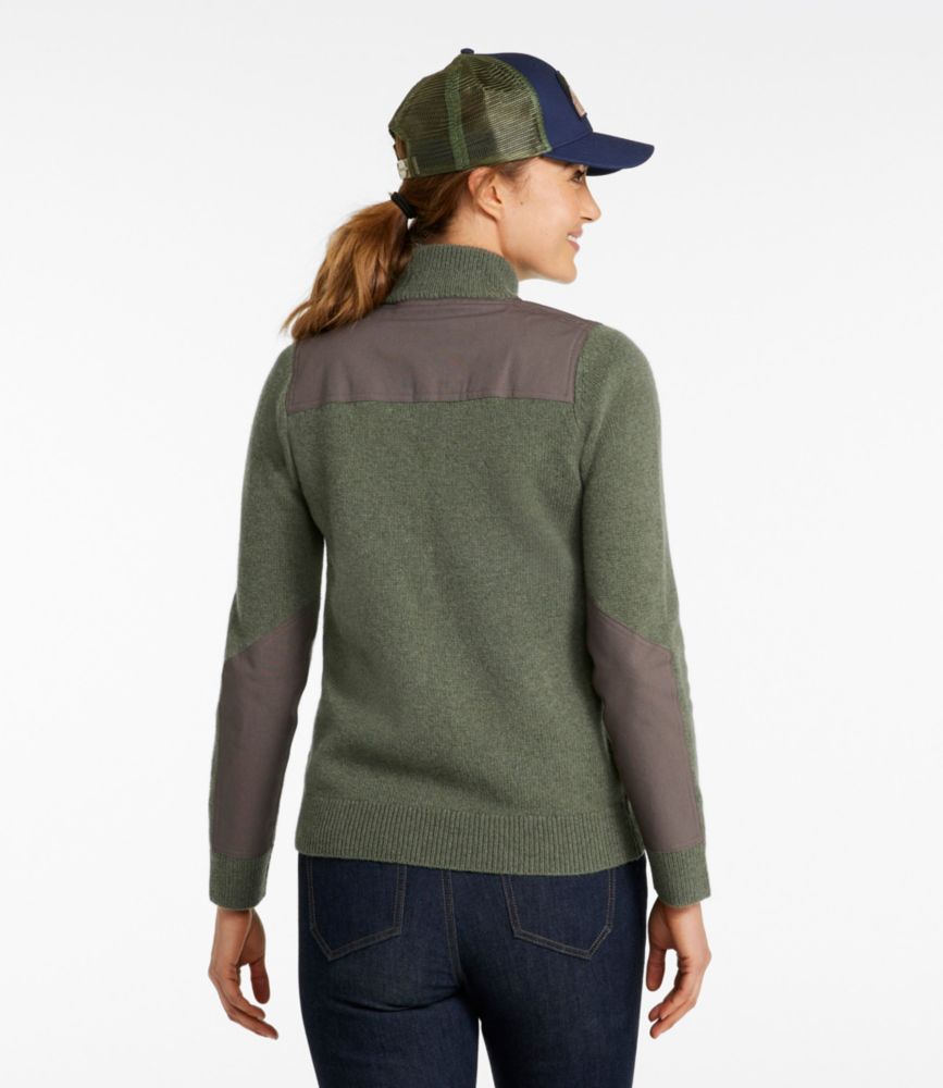 Women's Maine Guide Lightweight Lambswool Sweater, Silver Birch, small image number 3
