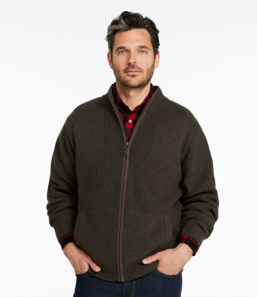 Men's Waterfowl Sweater, Full Zip, Carbon Navy, small image number 2