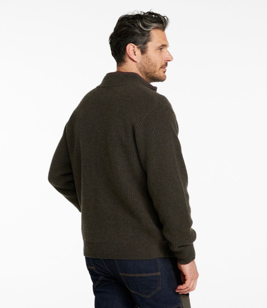 Men's Waterfowl Sweater, Full Zip, Carbon Navy, small image number 3