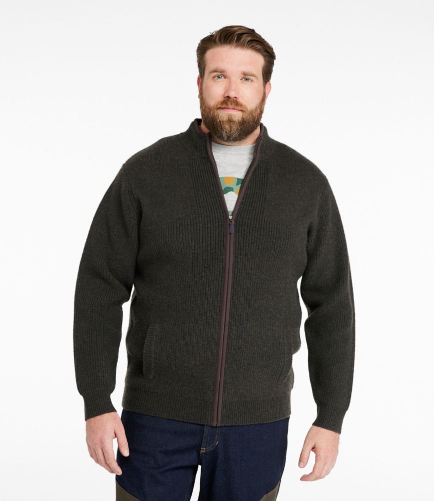 Men's Waterfowl Sweater, Full Zip, Carbon Navy, small image number 4