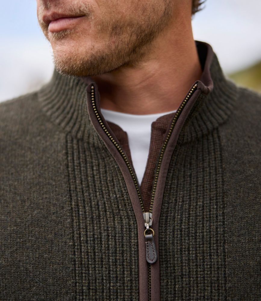Men's Waterfowl Sweater, Full Zip, Carbon Navy, small image number 11