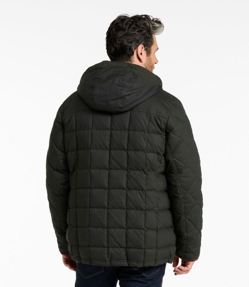 Men's Upcountry Waxed Down Hooded Jacket, Coffee Bean, small image number 3