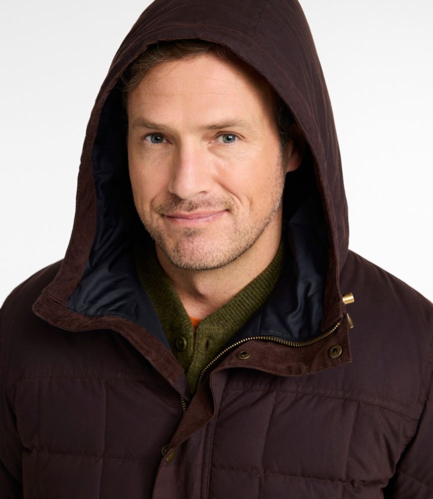 Men's Upcountry Waxed Down Hooded Jacket, Coffee Bean, small image number 11