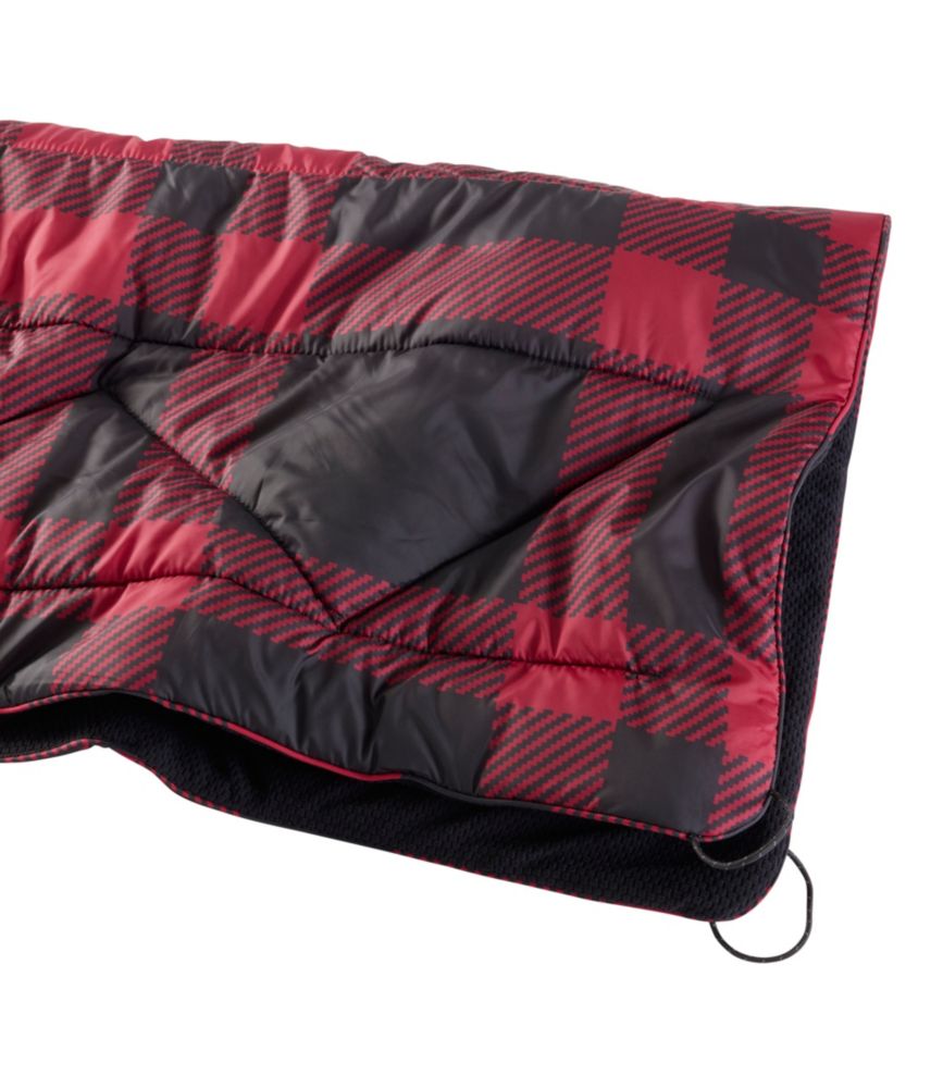 L.L.Bean Fleece Puffer Blanket, Burgundy/Apple Cinnamon, small image number 4