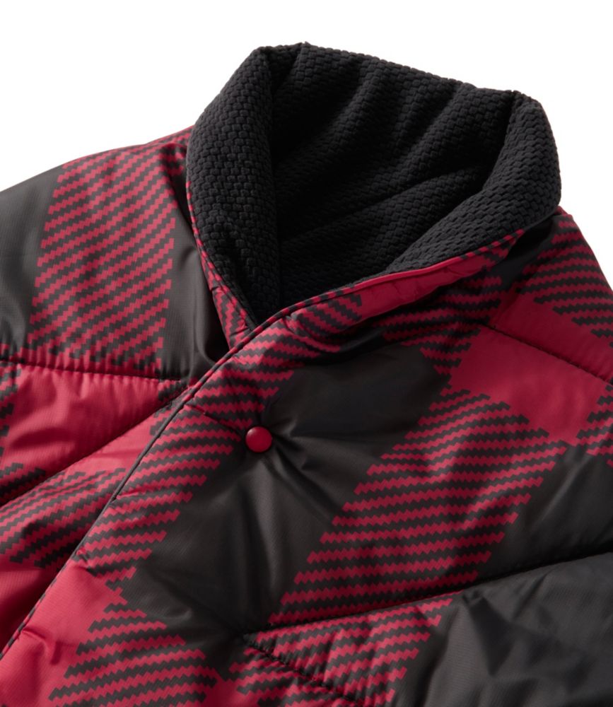 L.L.Bean Fleece Puffer Blanket, Burgundy/Apple Cinnamon, small image number 7