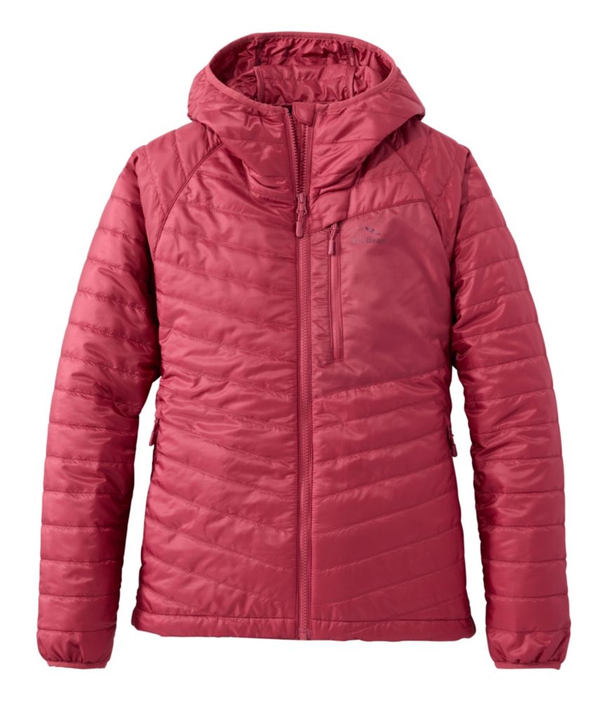 Women's PrimaLoft Packaway Hooded Jacket, Dark Rose, small image number 1