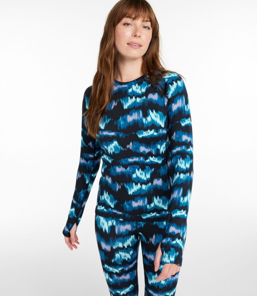Women's L.L.Bean Heavyweight Base Layer Crew Top, Print