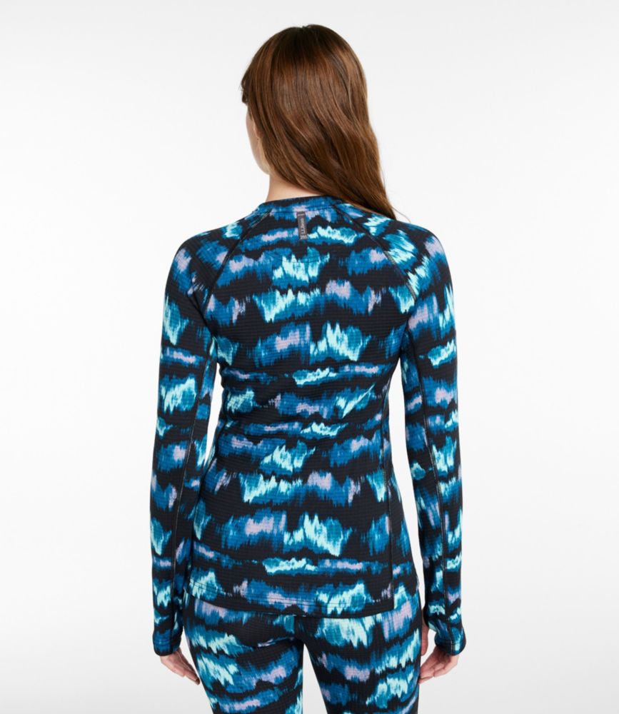 Women's L.L.Bean Heavyweight Base Layer Crew Top, Print, Aurora Print, small image number 3