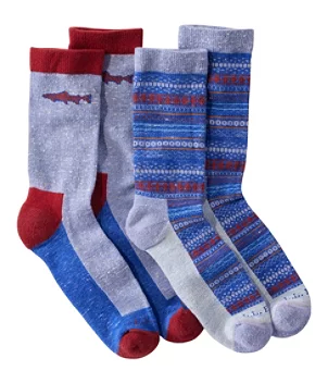 Adults' Wicked Soft Cotton Socks, Novelty 2-Pack