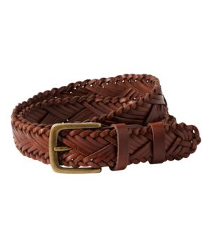 Women's L.L.Bean Braided Leather Belt, New