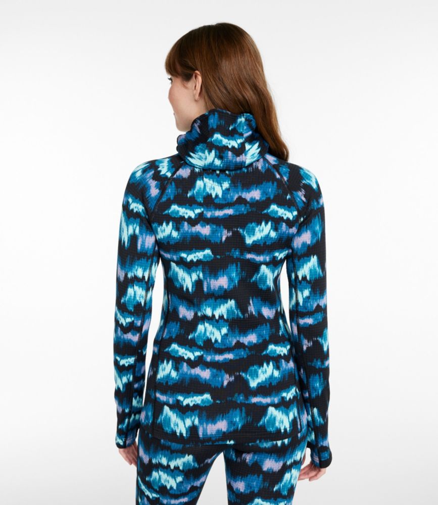 Women's L.L.Bean Heavyweight Base Layer Hoodie Printed, Aurora Print, small image number 3