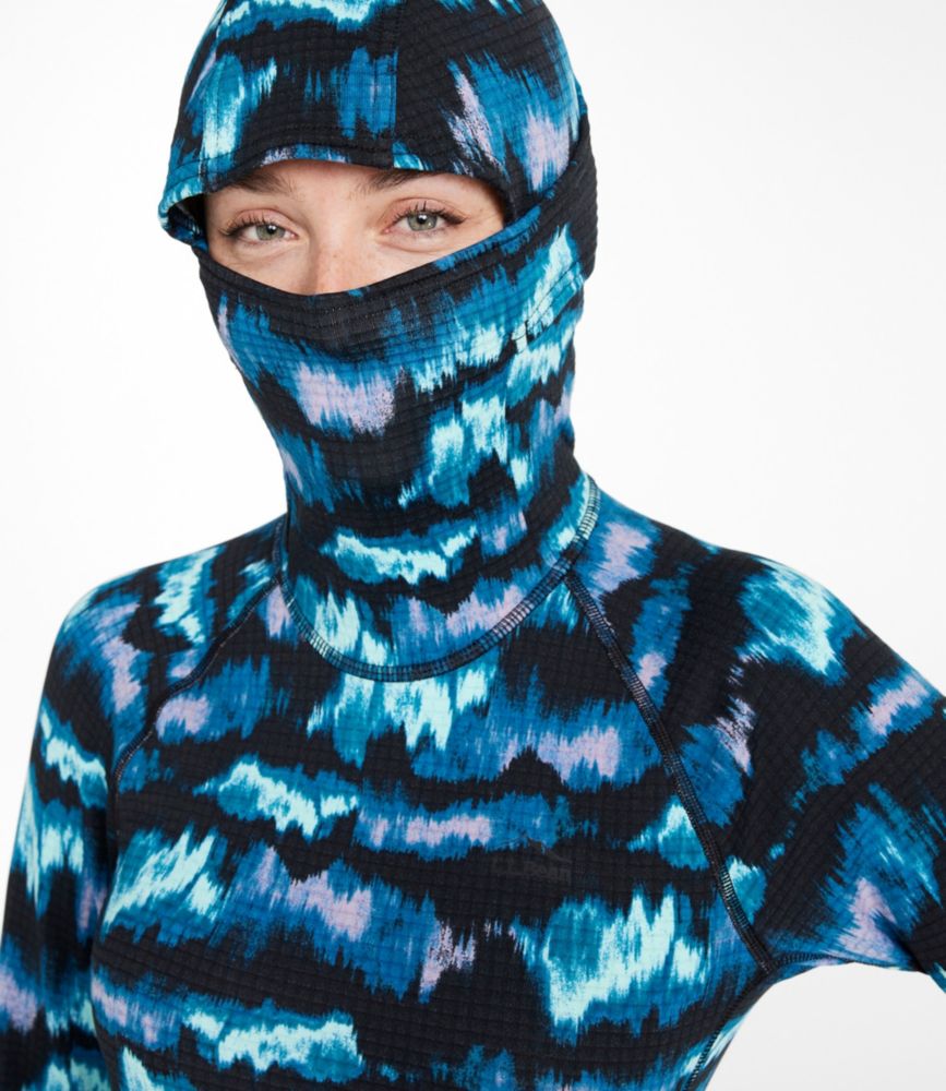 Women's L.L.Bean Heavyweight Base Layer Hoodie Printed, Aurora Print, small image number 4