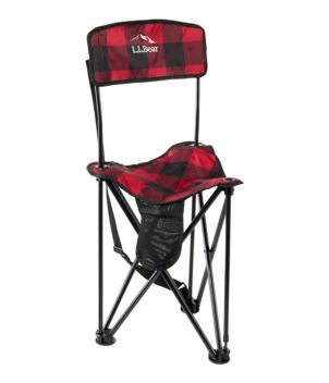 L.L.Bean Access Camp Chair Tripod, Plaid, New