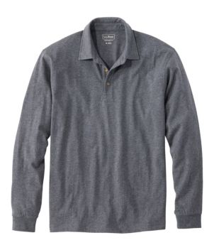 Men's Carefree Unshrinkable Polo, Long-Sleeve, Without Pocket, New