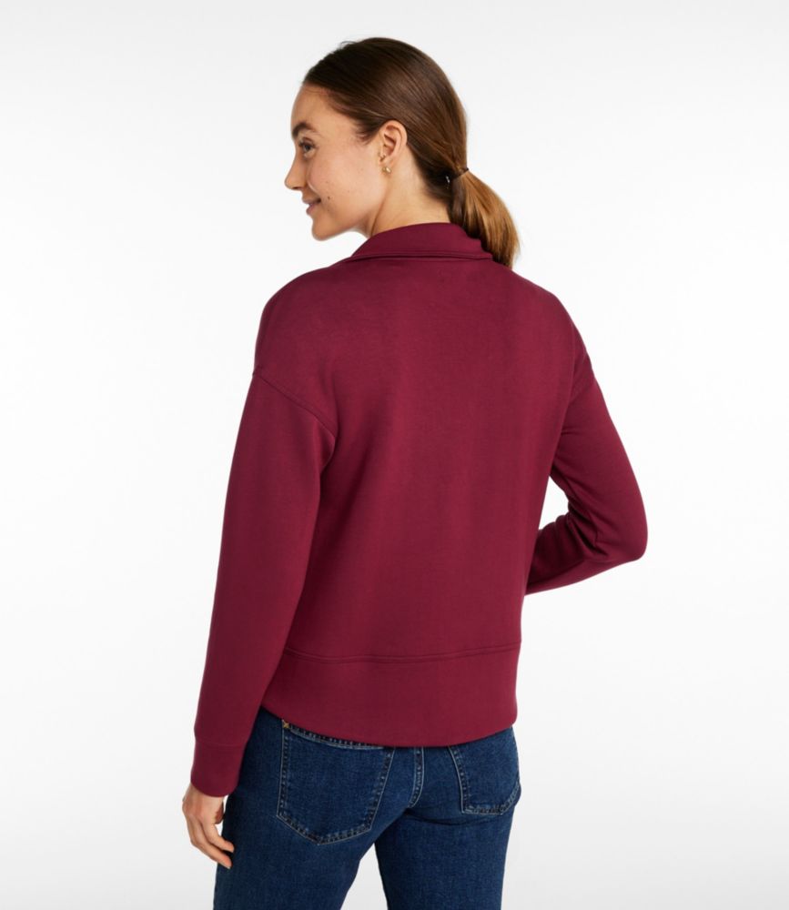 Women's CloudSoft Top, Half-Zip Pullover, Classic Navy, small image number 3